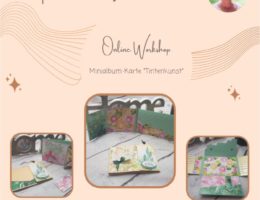 Online Workshop Minialbum Karte Tintenkunst